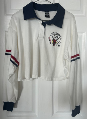 Netflix Stranger Things Hellfire Club Women s L 12-14 Long Sleeve Top Worn Once