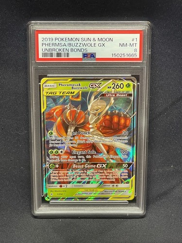 Pheromosa & Buzzwole-GX graded PSA 8 for sale on eBay