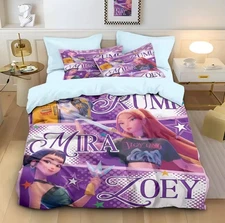 Kpop Devil Hunter Girl Group Duvet Cover 3 PCS Bedding Set Size Twin