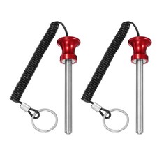 Weight Stack Pin, 0.4 x 3.9 Inch Weight Gym Pin with Pull Rope 2 Pack, Red 