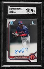2022 Bowman Chrome Prospect Auto Eddinson Paulino #CPA-EP SGC 9 MINT Auto 1j7t