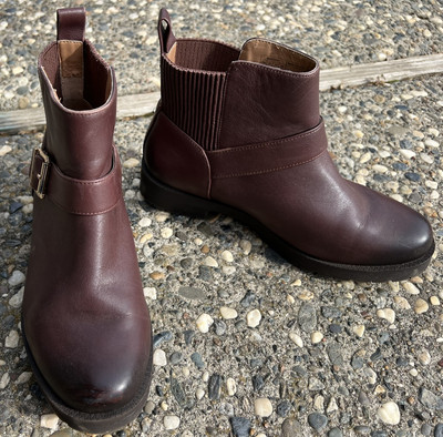 Vionic Women's Boots Mara Brown Leather Ankle Boots US EU 39 See Pics 