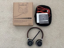 Jabra Evolve 65 Wireless Bluetooth Headset HSC018W With Charger Cord