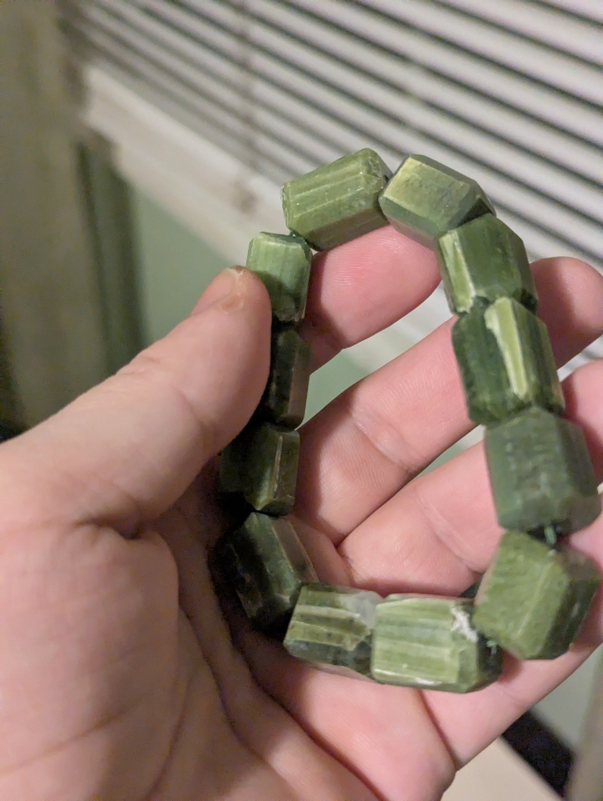 Green Tremolite Crystal Bracelet With Rectangular… - image 15