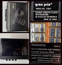 Vintage Working Audio Cassette Recorder Dragging Player  10 New Blank Tape Lot