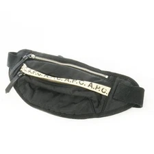 A.P.C. Men Waist Bag Body Nylon Logo Bicolor Black /Ao6 Gy18 Limited Edition Sty