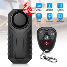 Bicycle Motorcycle Alarm System 113dB with Wireless Remote Anti-theft Waterproof