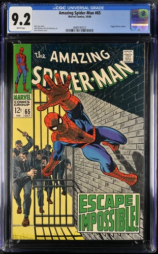AMAZING SPIDER-MAN #65 CGC 9.2 WP NM- Marvel Comics 1968 John Romita Stan Lee v1