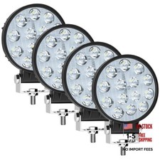 Round Led Light Pod - 4 Inch 42W Led Tractor Lights, 15000 Lumen 4pcs 4inch 42W