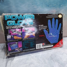 Nes Large Power Glove In Box +Complete Gaming Series Includes Rare Liner Tested!
