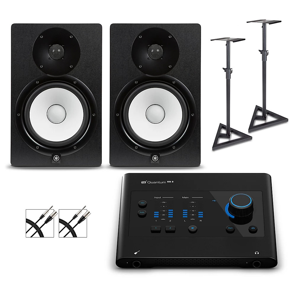 PreSonus Quantum ES2 Interface wYamaha HS8 Studio PairCables - Stands Included 185790₽