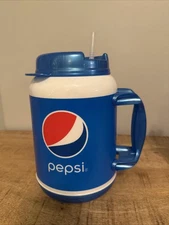 Pepsi Giant Insulated Travel Mug with Handle Straw and Lid