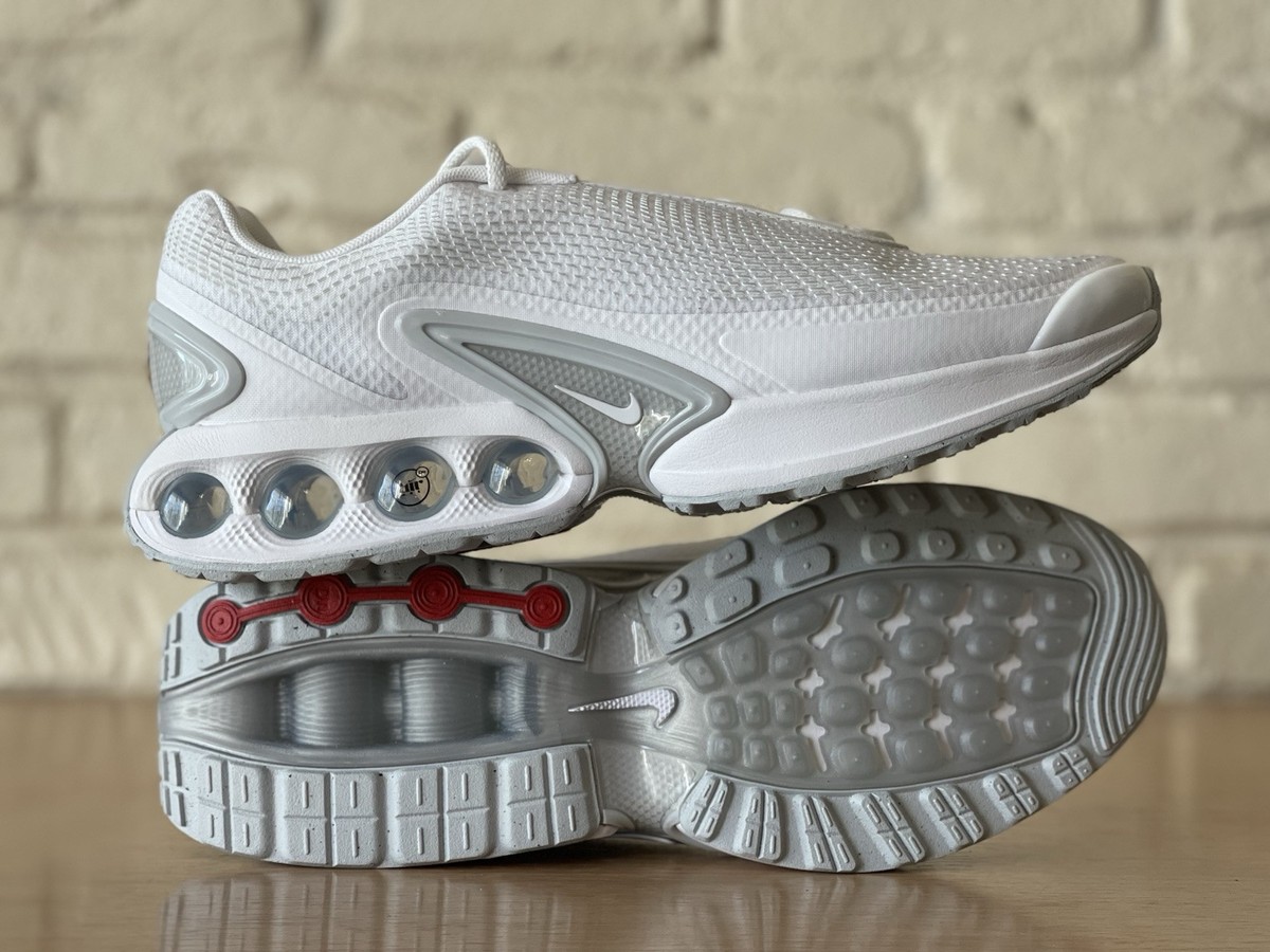 Nike Air Max DN Triple White Metallic Silver Size Women 12 / Men