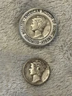 Set Of 2 Mercury Dimes, 1 is Neutron Irradiated