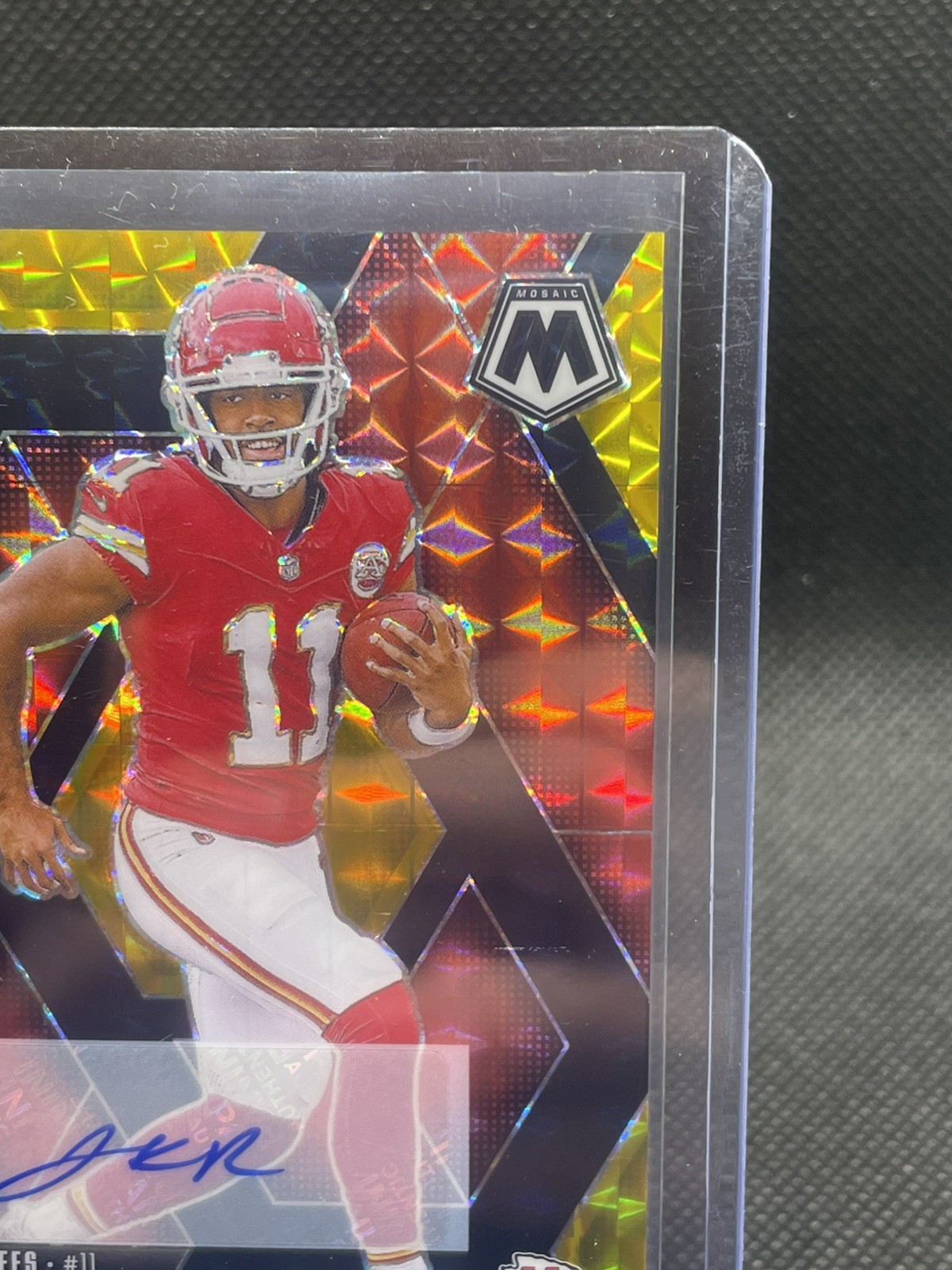 2025 Panini Mosaic Jalen Royals Choice Black & Gold Prizm Auto #’d /8 - Chiefs view 7