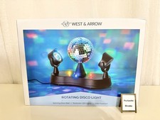 West  Arrow Rotating LED Disco Ball Light Spinning Ball Multicolor Lights NEW