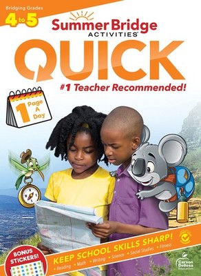 Summer Bridge Activities Quick 4th to 5th Grade Workbooks All Subjects, Acti...