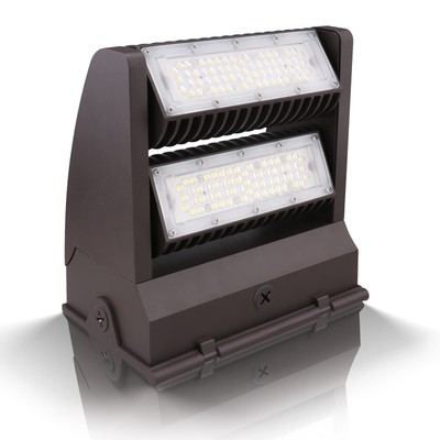 Rotatable Wall Pack Light 80W 5000K 10800 lumens Adjustable Head Wall Pack Lig