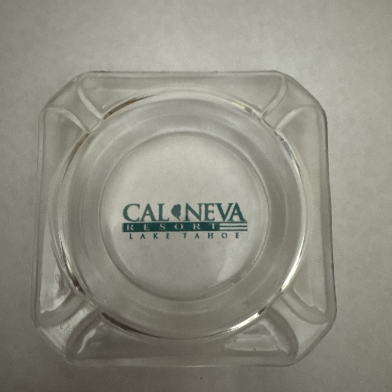 Vtg Casino 3 1/2" Cal Neva Resort Lake Tahoe Nevada Glass Ashtray- Sinatra Rel?