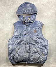 Vintage Ralph Lauren Polo Blue Down Puffer Vest Size XL Hooded Gorpcore