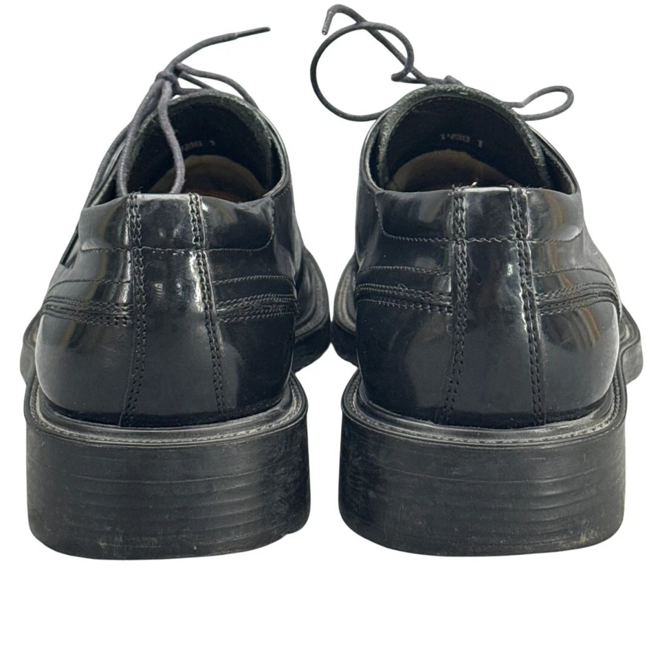 Zapato de vestir Bostoniano negro charol italiano con cordones Oxford para hombre 11 Foto 4 de 4