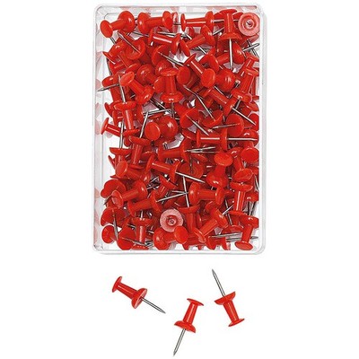 100 Pin Wand Nadeln Rot für Pinwand Push Pins Red Pinnwand WEDO Diabolo