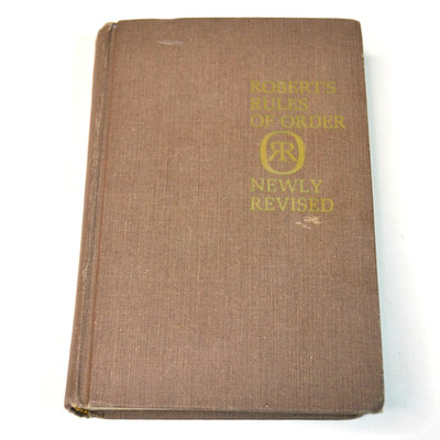 1970 Vintage HC Robert's Rules of Order Revised Sarah Corbin Robert Copyright