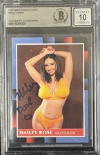 Hailey Rose Signed Custom Trading Card Beckett Witnessed Autograph Grade 10