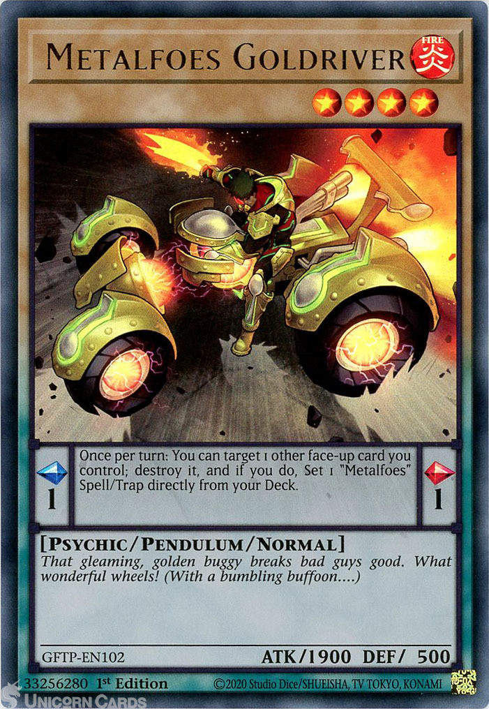 GFTP-EN102 Metalfoes Goldriver Ultra Rare 1st Edition Mint YuGiOh Card