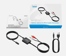 192kHz Digital to Analog Audio Converter SPDIF Optical Toslink to RCA AdapterJ12