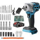 21V Brushless Impact Wrench 300Nm Torque LED Light Multi-Function Tool