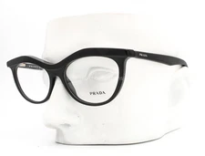 Prada VPR 23P 1AB-1O1 Eyeglasses Glasses Polished Black 54-16-140 Read