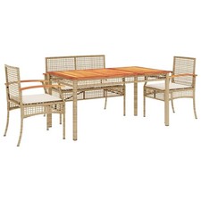 Chic Outdoor Dining Set with Cushions - Sizes to Choose From vidaXL