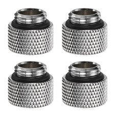 4pcs Water Cooling Adapter G1/4" Male to Female 0.39" Extender Fitting, Silver
