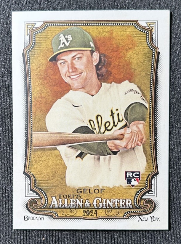 Zack Gelof 2024 Topps Allen & Ginter #82 Base RC Rookie Oakland Athletics