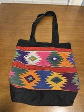 DAWG, Inc. Shoulder Tote Bag Southwestern Design Handwoven Multicolor Guatemalan