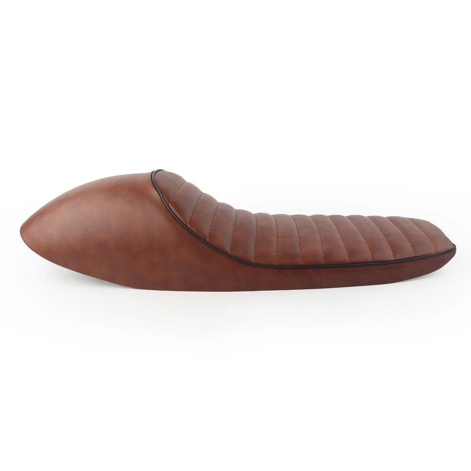 Hump Flat Brat Cafe Racer Seat Vintage Saddle For Honda CB100 CB200 CB500 - Image 4 of 4