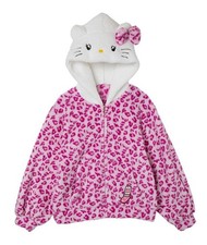 New Sanrio Hello Kitty Zip Hoodie Pink x White