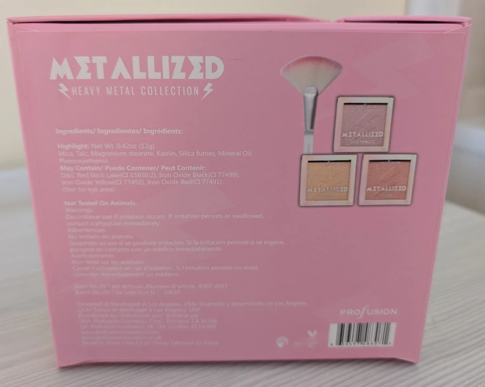 Profusion Metallized Hypnotic Highlight Make Up Pallet Includes 3 Colors NEW  - Image 2 of 4