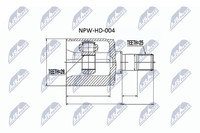 NTY Gelenksatz, Antriebswelle NPW-HD-004 FüR Honda