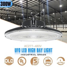 480V UFO LED High Bay Light 300W Adjustable Commercial Warehouse Garage Lighting