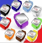 MONTRE MIRROR LED SILICONE COLOR MENS WOMAN COLOR FASHION WATCH NEW
