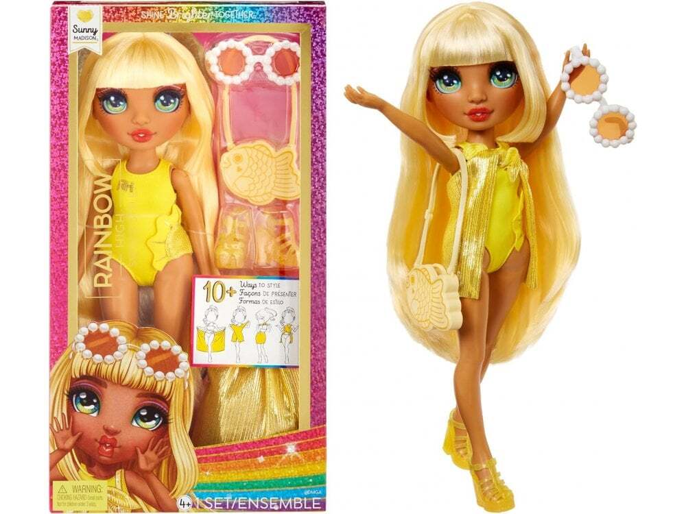 Rainbow High Swim & Style - Sunny (Yellow) - 28 cm Doll