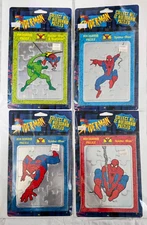 Spider-Man Holographic Jigsaw Puzzles - 1990's, MOC - 4 styles - 12 pcs framed