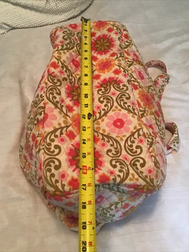 Vera Bradley Diaper Purse Tote Bag In FOLKLORIC Orange Pink Floral Pattern - Picture 8 of 11