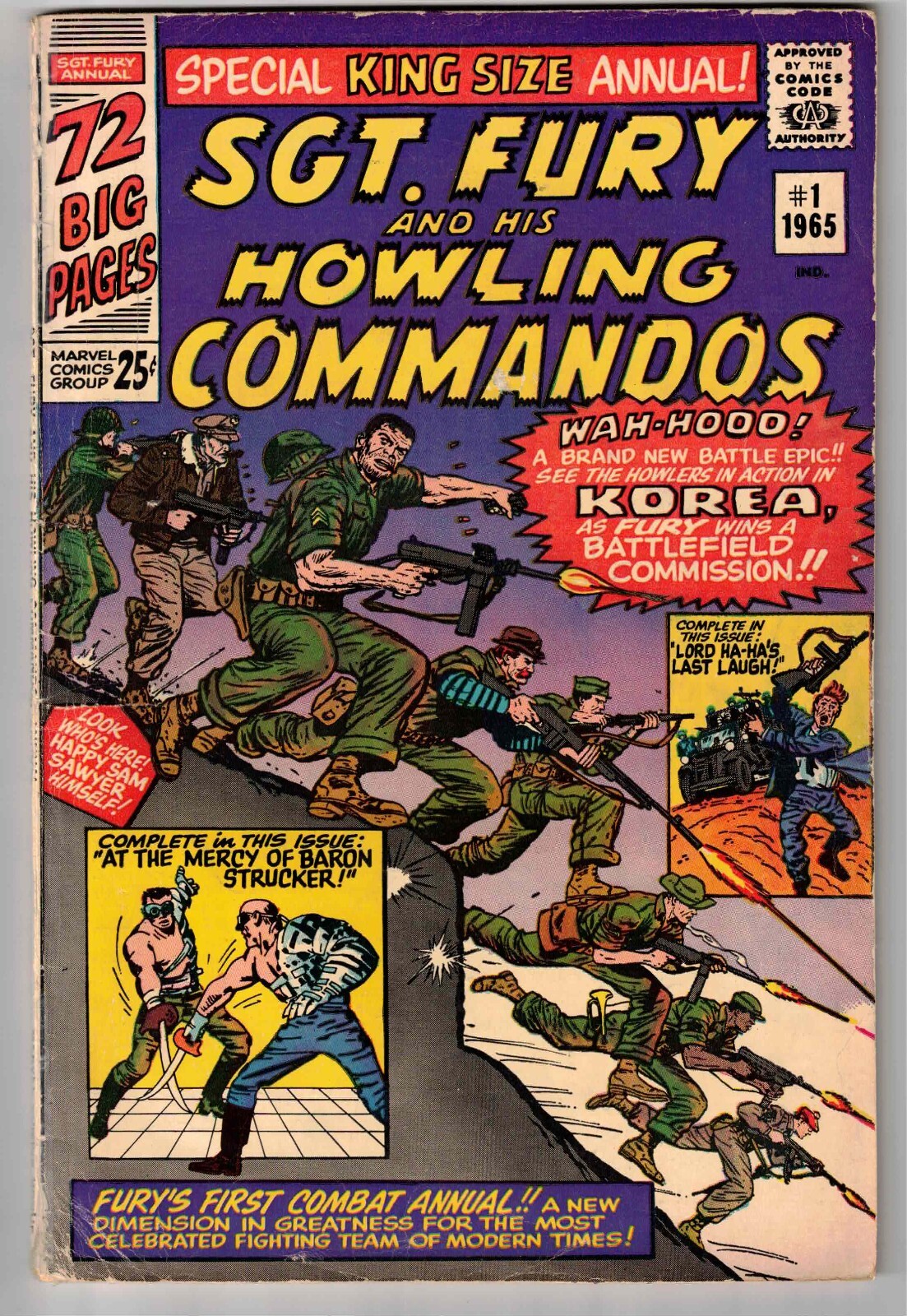 Sgt Fury And His Howling Commandos Annual #1 1965 Kirby Art Marvel Silver Age!