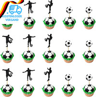 48 StüCk Fussball Cupcake Topper Fussball Muffin Deko Fussball Party Tortenaufle