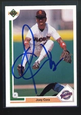 1991 Upper Deck JOEY CORA Signed Card autograph auto PADRES MARINERS WHITE SOX