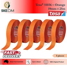 Tesa Tape 51036 - Orange PET cloth tape High abrasion protection 5 Pack