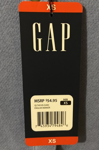 Gap Henley Sweatshirt English Manor (Blue) Women's XSMALL New - Picture 3 of 9